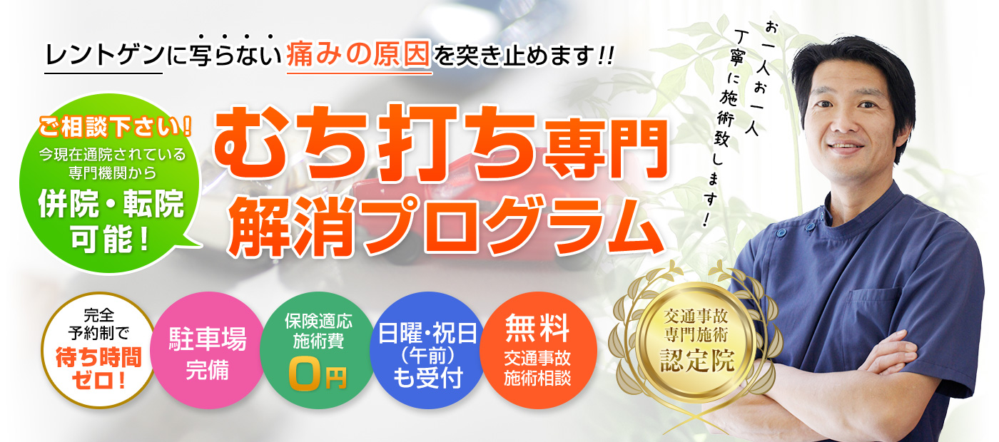 世田谷区深沢・駒沢・桜新町の交通事故専門治療院 駒沢用賀桜新町交通事故・むちうち治療専門整骨院